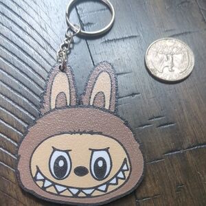 Brown Labubu Character Keychain